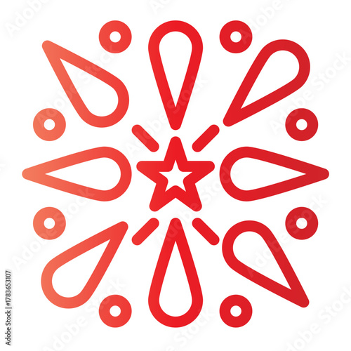 icon sparkler with style gradient