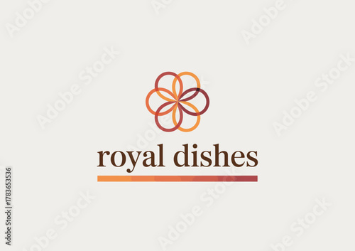 A refined logo design for a high-end restaurant named Royal Dishes, combining elegance and sophistication, ideal for gourmet cuisines and upscale dining experiences.