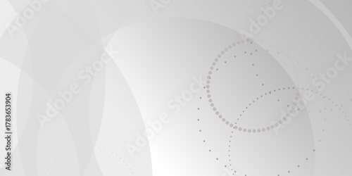 Abstract white geometric overlapping circle background with shadow. abstract dotted wave background. hand drawn dotted path route line isolated.  