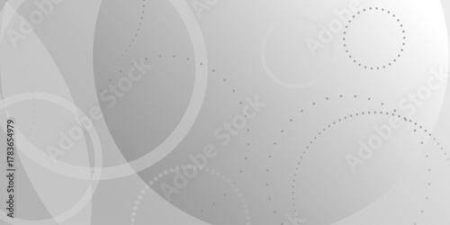 Abstract white geometric overlapping circle background with shadow. abstract dotted wave background. hand drawn dotted path route line isolated.  