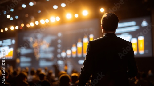 Business Consultant Presenting at International Conference Event