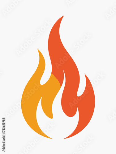 A bold and vibrant stylized flame graphic featuring flowing shapes and gradient colors that represent heat, energy, creativity, and warmth in a visually appealing manner.