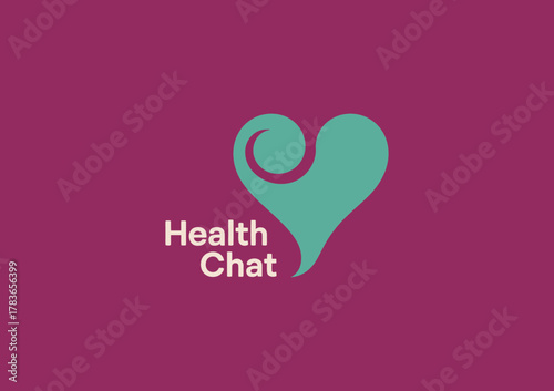 This logo showcases a heart shape representing health conversations with an inviting color scheme that emphasizes wellness and communication in healthcare.