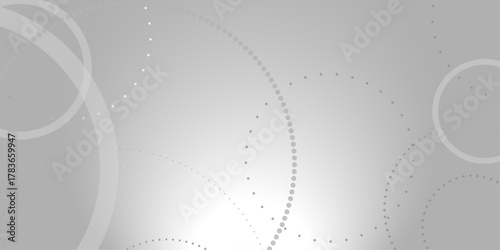 Abstract white geometric overlapping circle background with shadow. abstract dotted wave background. hand drawn dotted path route line isolated.  