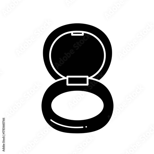 Open Cosmetic Powder Compact Case Glyph Icon