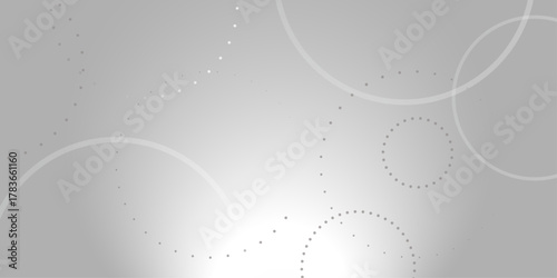 Abstract white geometric overlapping circle background with shadow. abstract dotted wave background. hand drawn dotted path route line isolated.  