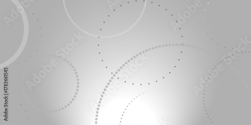 Abstract white geometric overlapping circle background with shadow. abstract dotted wave background. hand drawn dotted path route line isolated.  