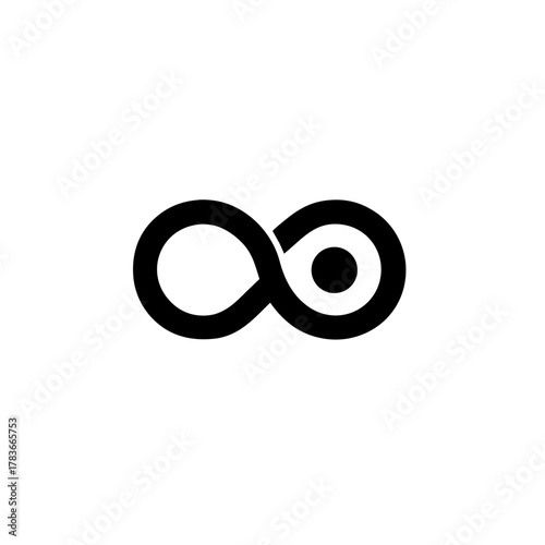 Padlock in eye pupil logo