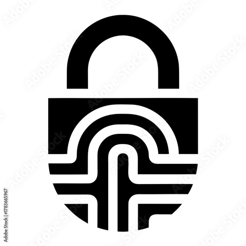 Stylized two-factor authentication lock icon