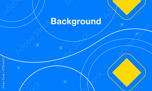 This image presents an abstract blue background filled with geometric shapes, ideal for use as a modern design backdrop, conveying a sense of innovation and creativity.