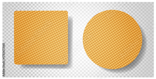 vector illustration of the wafer backgrounds, layered and editable