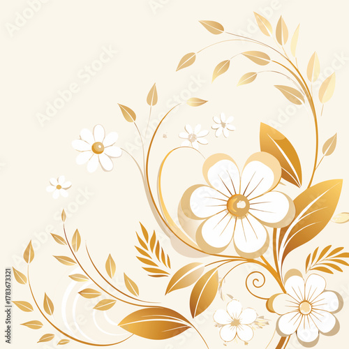 abstract floral background with flowers