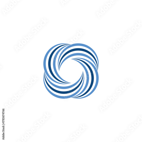 Spiral swirl hurricane logo design