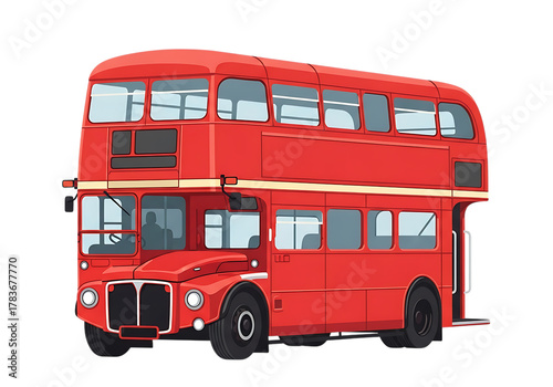 Iconic Red Double Decker Bus An Artistic Rendition of London Transport