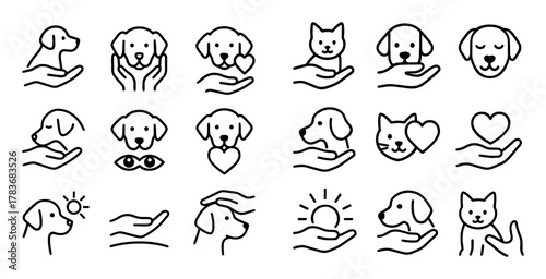 Caring Icon Set
