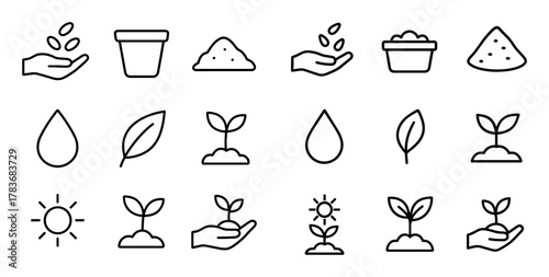 Minimalist Garden Icons