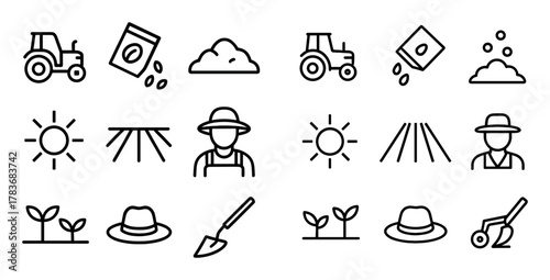 Seasonal Field Work Icons
