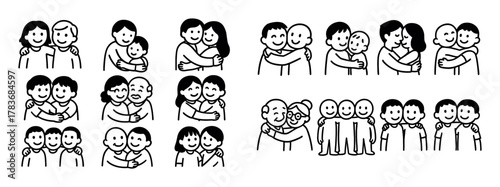 Doodle Hug Icons