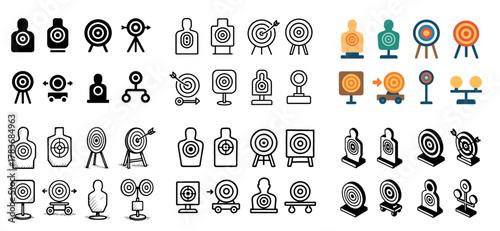 Various target and bullseye icon designs