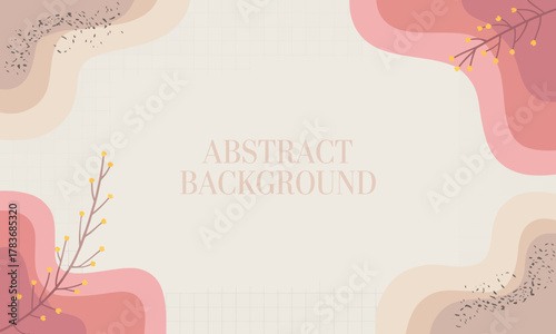This image presents a soft and soothing abstract background featuring pink and cream organic shapes, perfect for creating a calming and inviting visual experience.