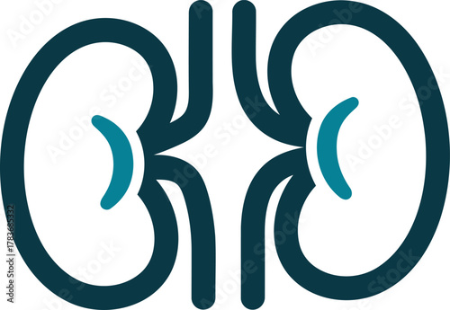 Kidney health icon concept for medical and healthcare awareness campaign