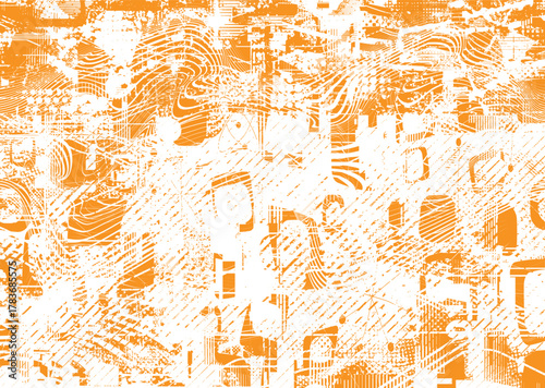 Merged grunge texture overlay with rough halftone details , lines for creative backgrounds and professional design projects useful for packaging, posters and modern digital layouts.