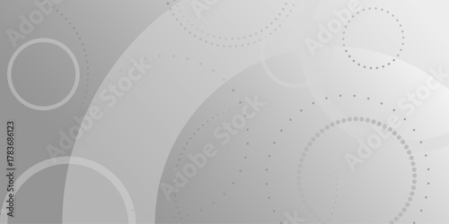 Abstract white geometric overlapping circle background with shadow. abstract dotted wave background. hand drawn dotted path route line isolated.  