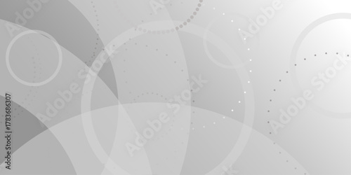 Abstract white geometric overlapping circle background with shadow. abstract dotted wave background. hand drawn dotted path route line isolated.  