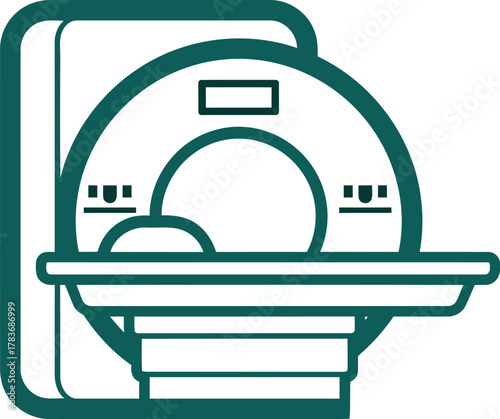 MRI scanner icon radiology machine for medical diagnostic technology device