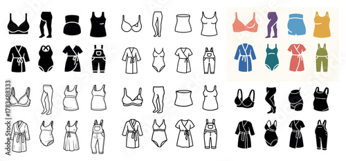 Women's fashion outlines collection