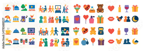 Colorful emoji icons representing various activities