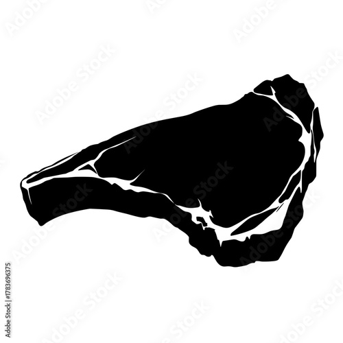 vector meat steak silhouette clipart, icon
