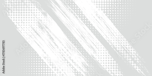 Gray abstract background with modern white dots decoration. Minimalist background concept for covers, banners, brochures, certificates, and presentations. Vector illustration eps 7