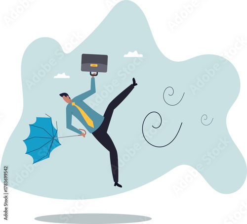 Business difficulty or obstacle in economic crisis, mistake or accident causing problem or failure, depressed and anxiety.about a man and his life.