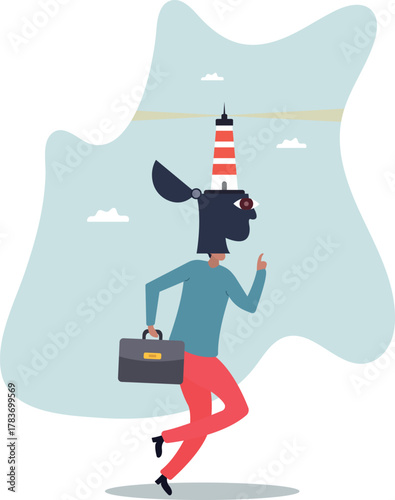 Vision to see direction, enlightenment or wisdom to discover new knowledge, solution or insight, guidance or searching.about a man and his life.