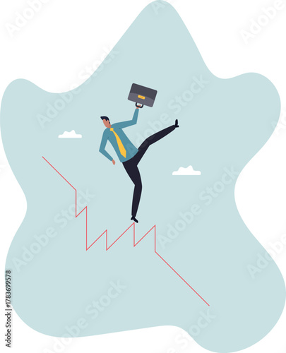 Investing in market downturn, recession or financial crisis, short sell or make profit in stock market, crypto currency decline .about a man and his life.