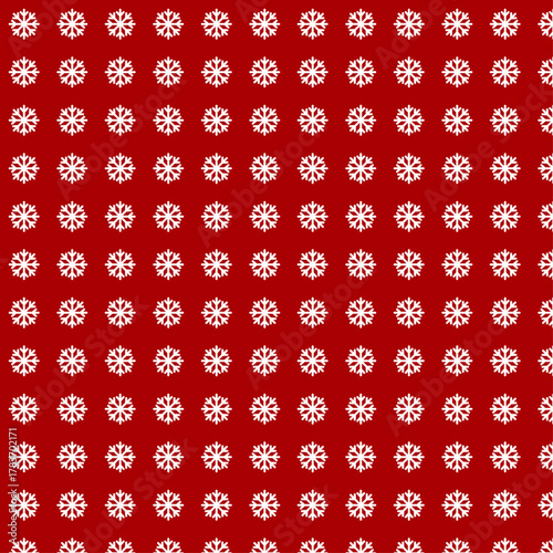 Festive Christmas snowflake seamless pattern. Winter holiday background with falling snow for wrapping paper and fabric design.