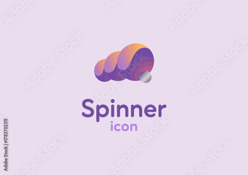 A modern, 3D icon of a spinner in soft pastel colors, representing motion and creativity. Perfect for tech-related content, apps, or branding needs in dynamic fields.