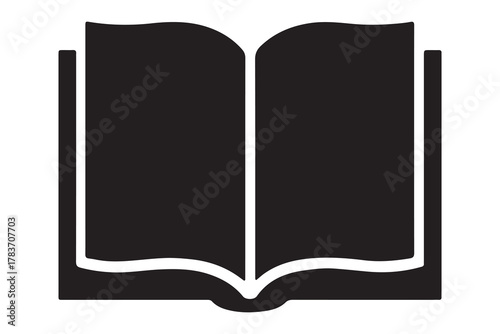 Illustration of an open book isolated on white background