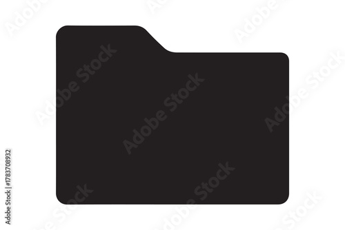 Simple folder icon vector for organizing digital files and storage
