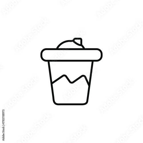 Drink Cup Vector Icon Beverage Container Illustration