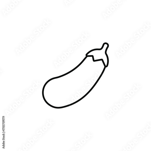 Eggplant Vector Icon Vegetable Food Symbol