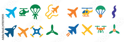 Colorful Air Show Icons