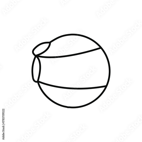Beach Ball Vector Icon Summer Toy Illustration