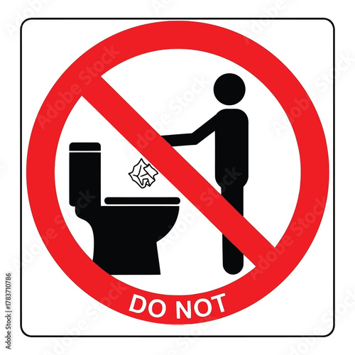 Do not flush sign