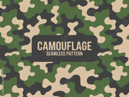 This seamless camouflage pattern in earthy tones reflects nature's complexity, ideal for fashion and outdoor products, combining practicality with an artistic flair.
