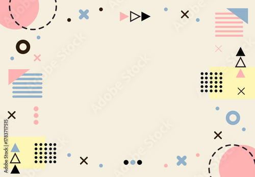 Simple Geometric Background Soft Cream Pastel Design with Modern Minimal Loo