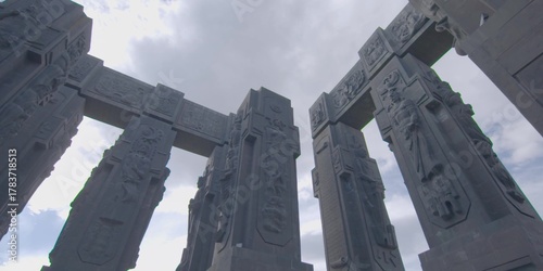 Tableau sur toile Cultural artistry, sacred ruin, classical religious, structural civilization