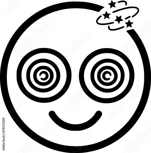 A stylized portrait with a dizzying effect: spirals instead of eyes symbolize the eternal race for knowledge, retraining, and the desire to be an "eternal student."