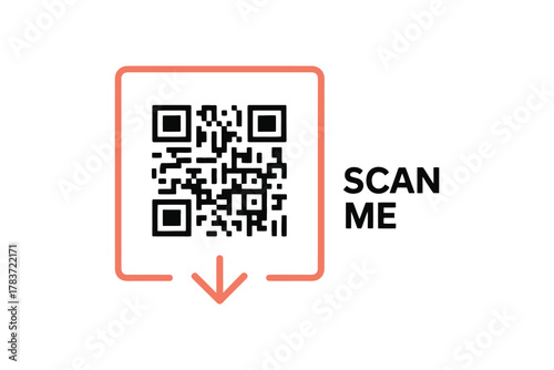 QR code scan me frame for digital payment, website access, app interface, and contactless technology.